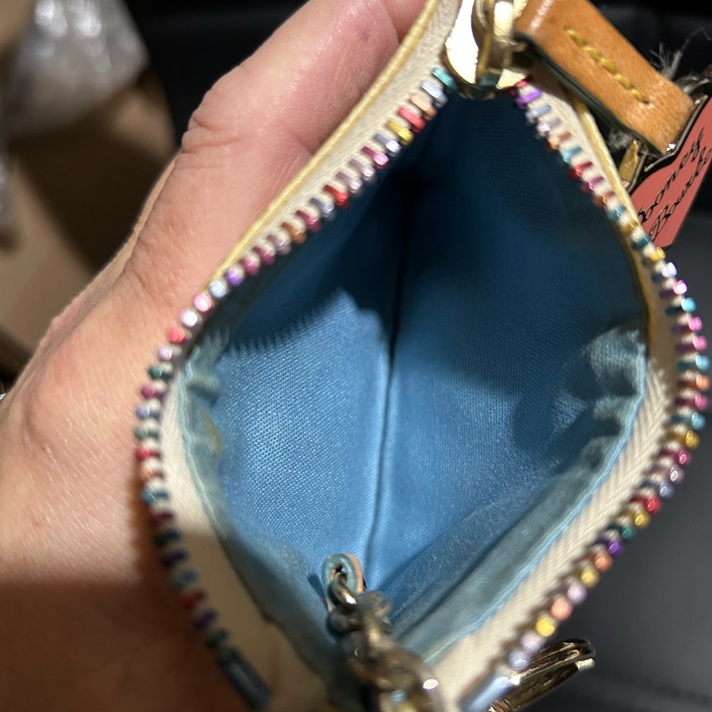 Dooney & Bourke Vintage Multicolor Logo Keychain Wallet - Picture 6 of 6